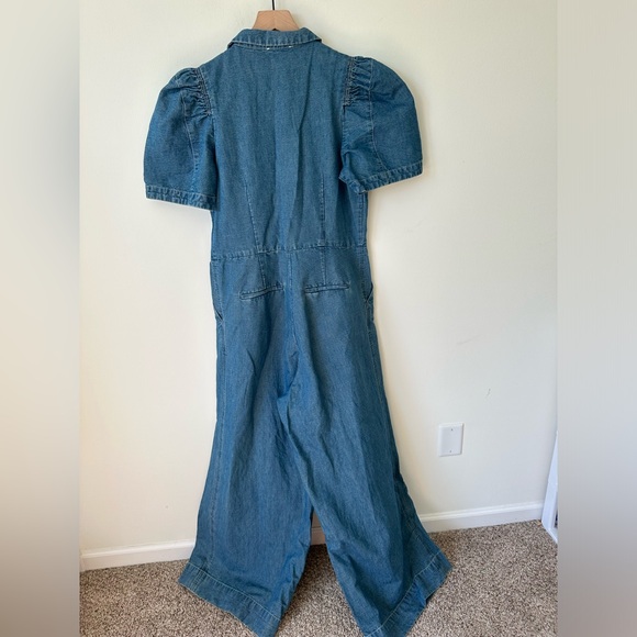 Sea New York Piper Denim Short Sleeve Jumpsuit 10 - Picture 6 of 6